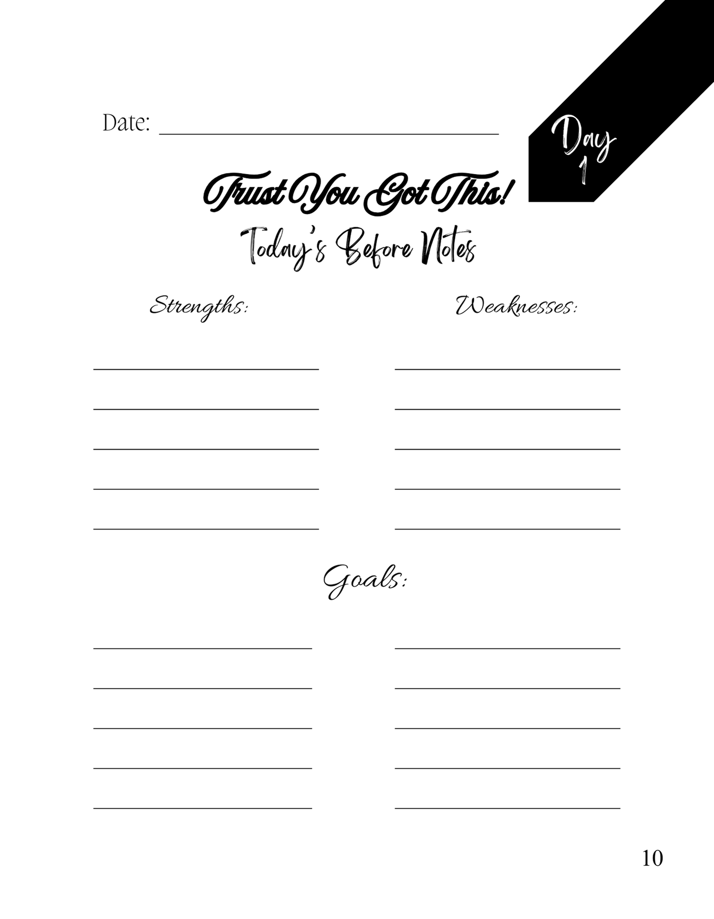 Digital eBook | 30 Days Devotional Notebook Self-Worth building Quotes & Daily Note Taking for Bible Study | Black & White Version