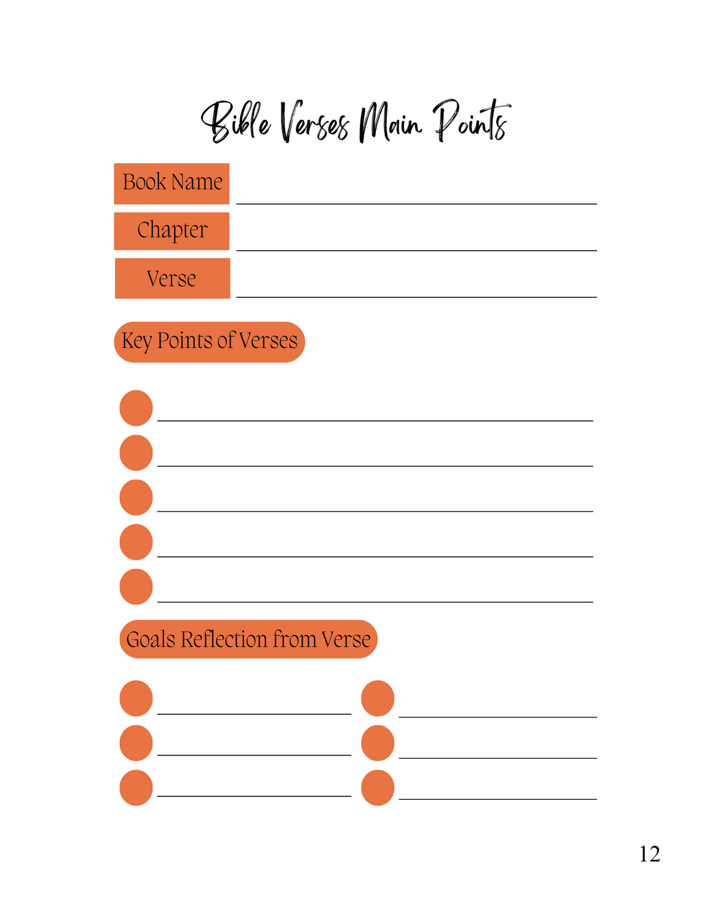 Digital eBook | 30 Days Devotional Notebook Self-Worth building Quotes & Daily Note Taking for Bible Study | Color Version