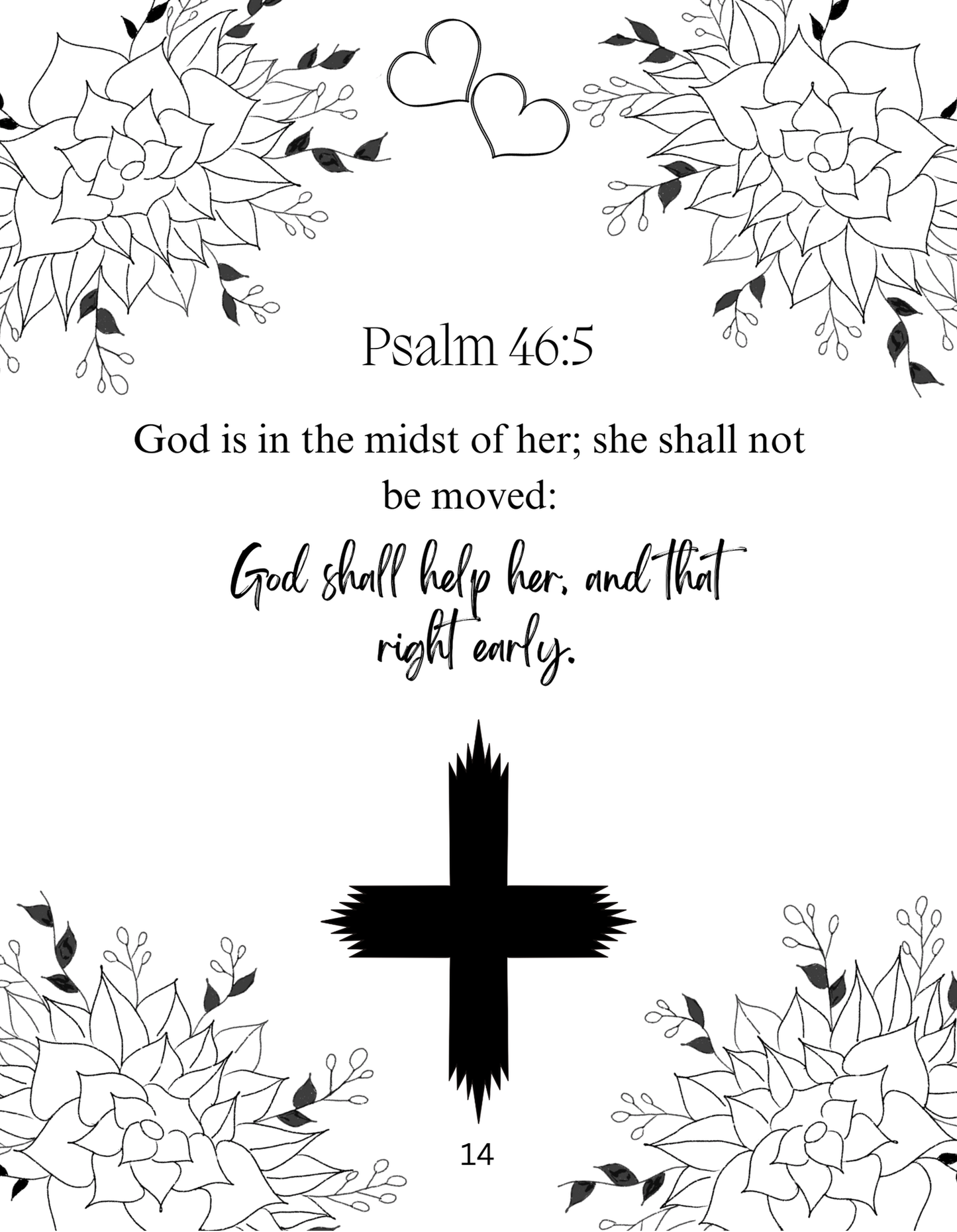 Digital eBook | Devotional Journal for HER | 52 Weeks of Encouragement Quotes, Prayer & Devotional Bible Verses | Black & White Version