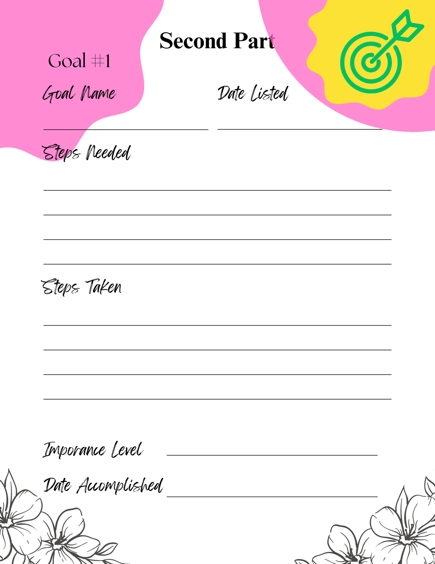Digital eBook 15 Day Goal Setting Journal