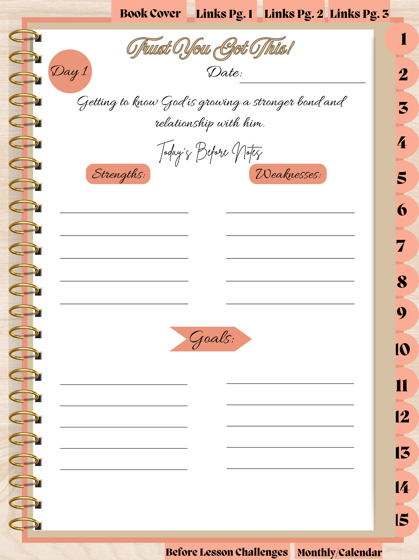 31 Day Digital Spiritual & Self Worth Building Journal