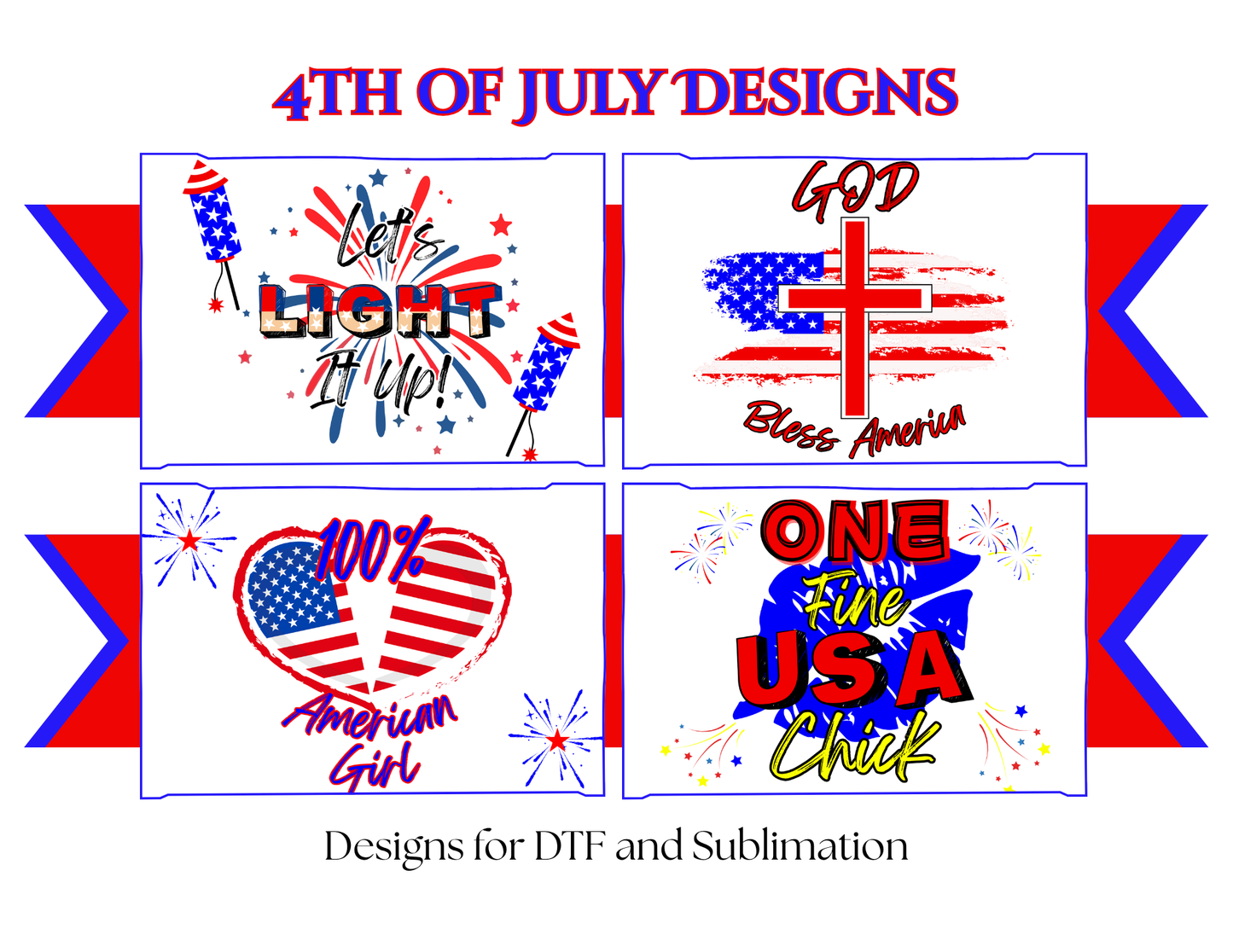 PLR | Digital eBook | 4th of July Designs PNG Bundle PDF | PLR Content | Canva Template | Commercial Resell Rights License