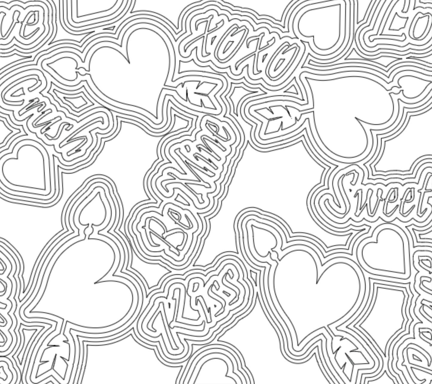 Valentine's Tumbler Template Design