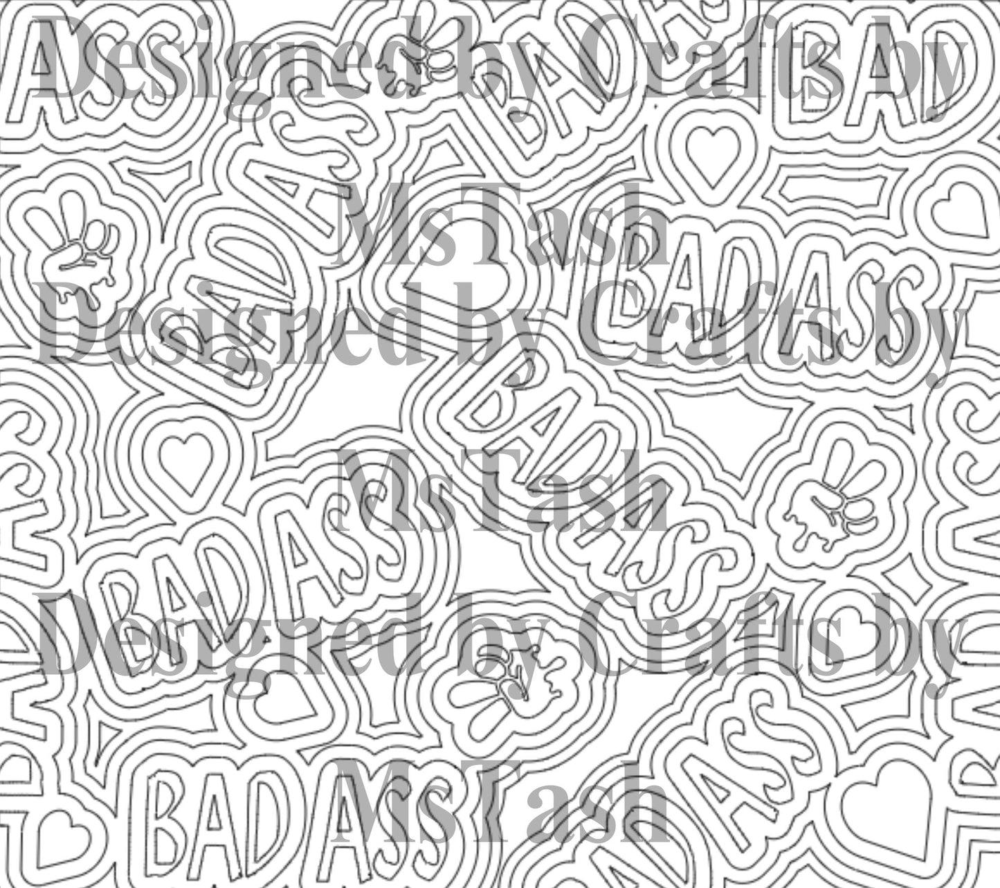 Bad Ass Tumbler Design Template