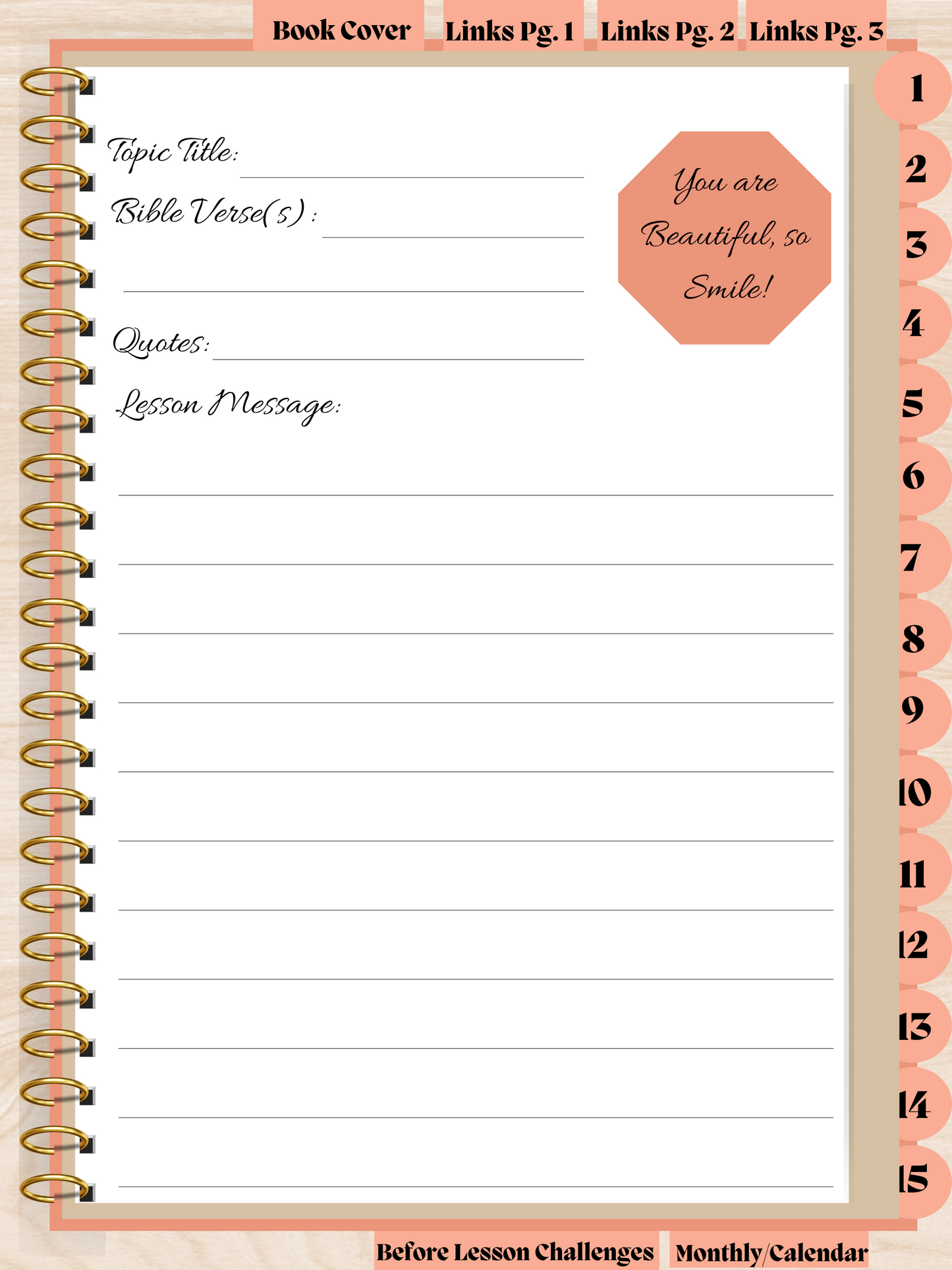 31 Day Digital Spiritual & Self Worth Building Journal