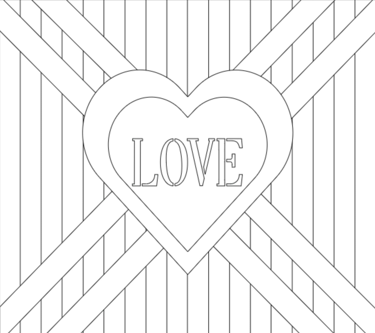 Double Heart Tumbler Template