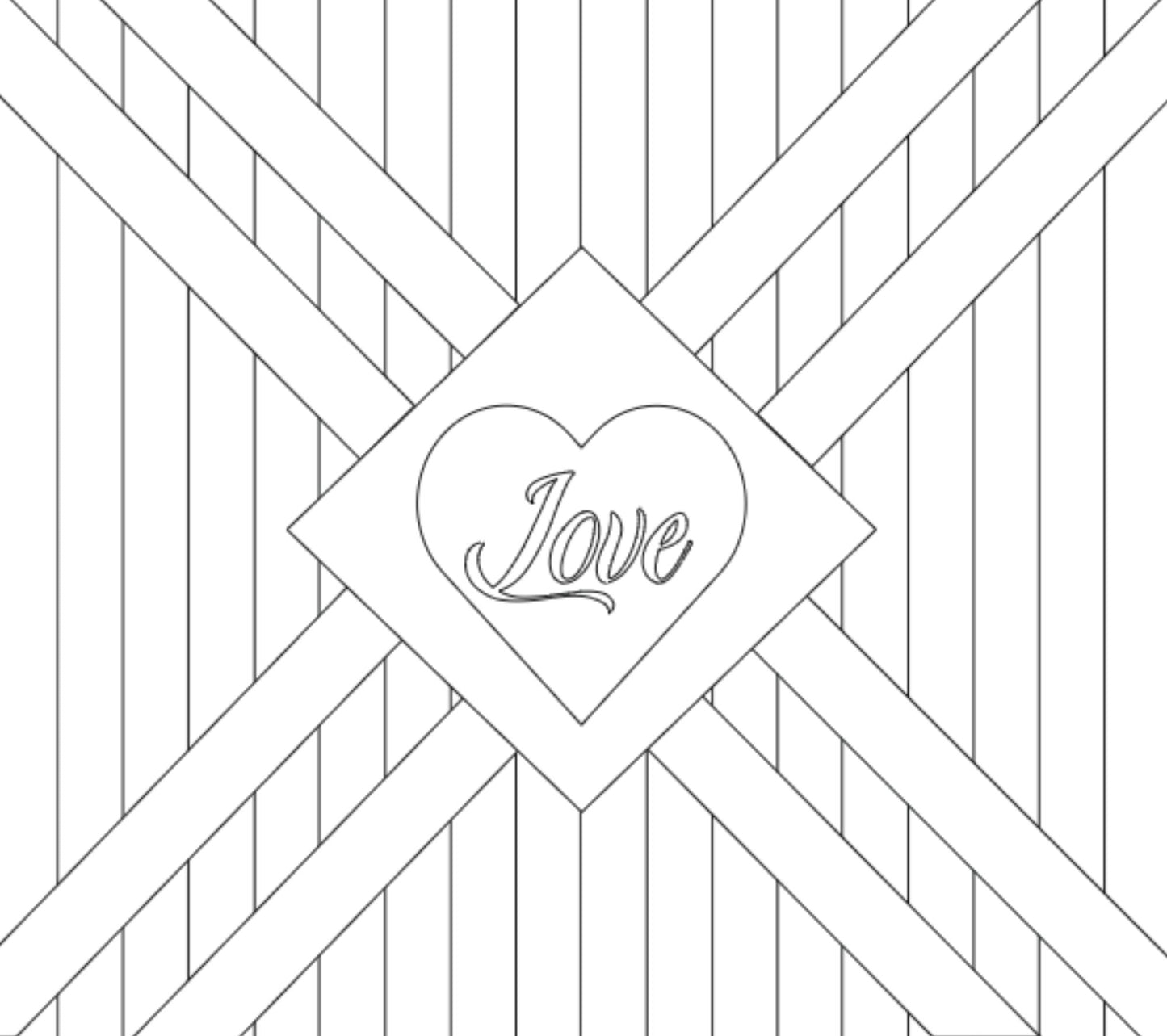 Heart & Diamond Tumbler Template